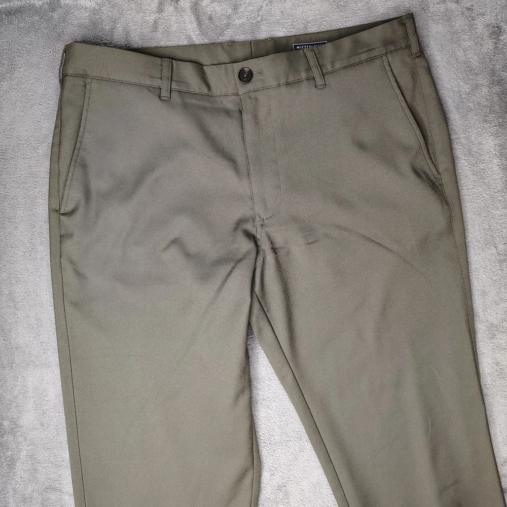 Mizzen Main Pants Men 36x32 Green Baron Chino Golf Performance Straight Athletic - Picture 5 of 14